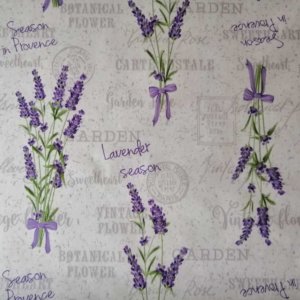 Mitteldecke Flieder mit Lavendelmotiv