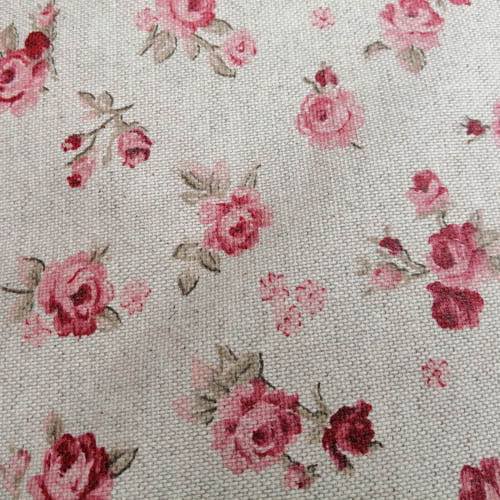 Tischläufer Rosa Rosen aus dekoriert Liebe | Baumwolle Mit