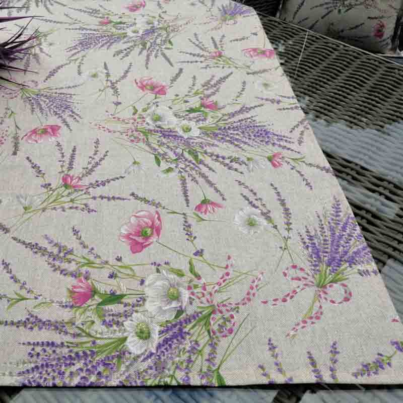 Lavendel Mit dekoriert beschichtet Liebe Tischdecke |